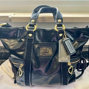 VINTAGE COACH DAISY LIQUID GLOSS POCKET TOTE